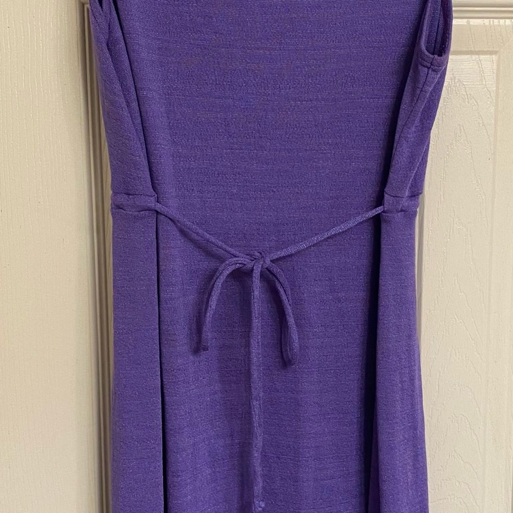 MICHAEL STARS The Original Tee MATERNITY v-neck iridescent purple dress one size - Picture 2 of 4